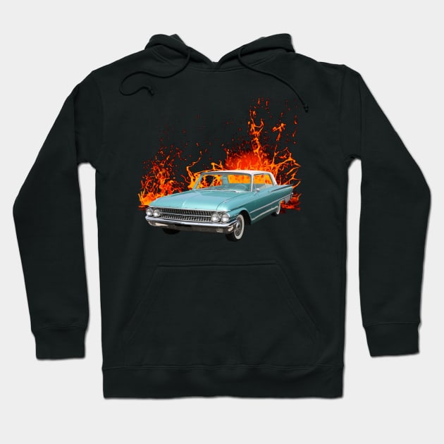 1961 Fairlane Galaxie 500 in our lava series Hoodie by Permages LLC